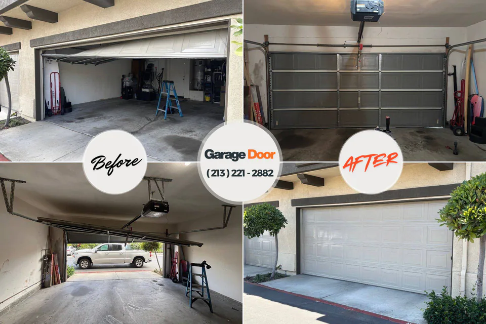 Before and after: garage door repair 71295